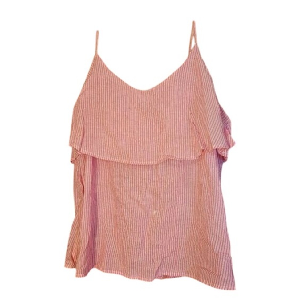 Gap Pink White Stripe Sleeveless Top M Coastal‎ Grandmillennial Summer Tank